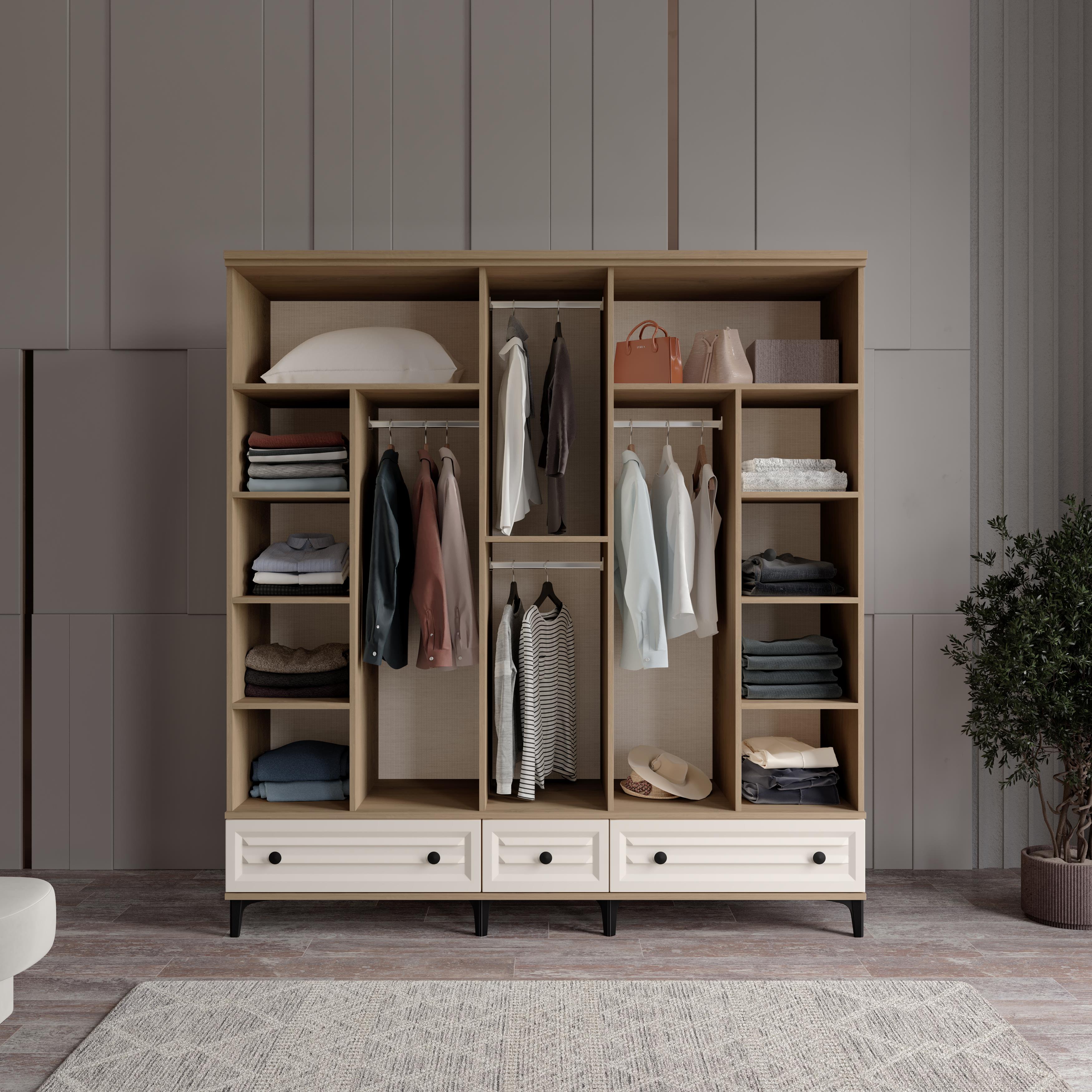  KİSRA 5 KAPILI DOLAP %100 MDF