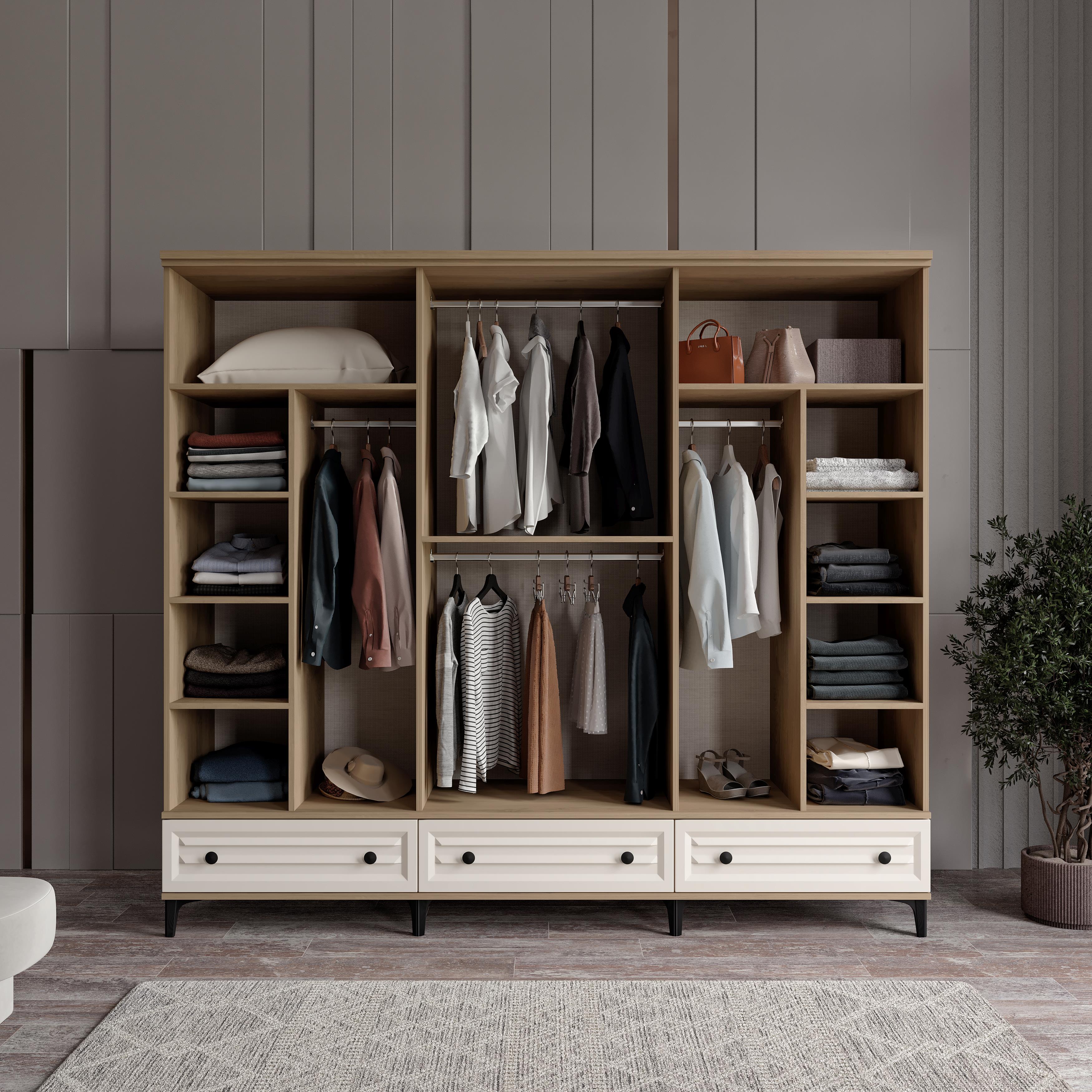  KİSRA 6 KAPILI DOLAP %100 MDF