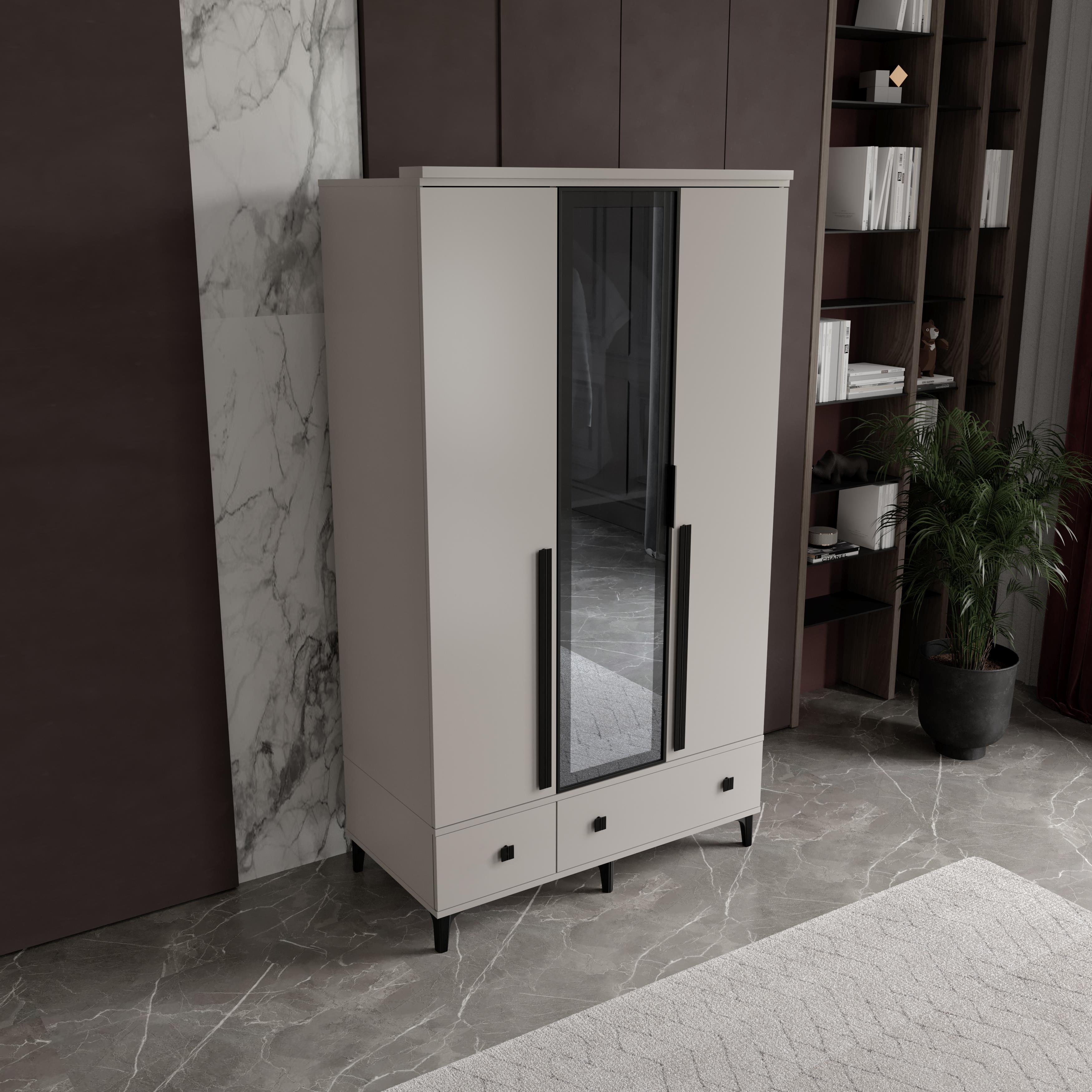  KONFOR 3 KAPILI DOLAP %100 MDF