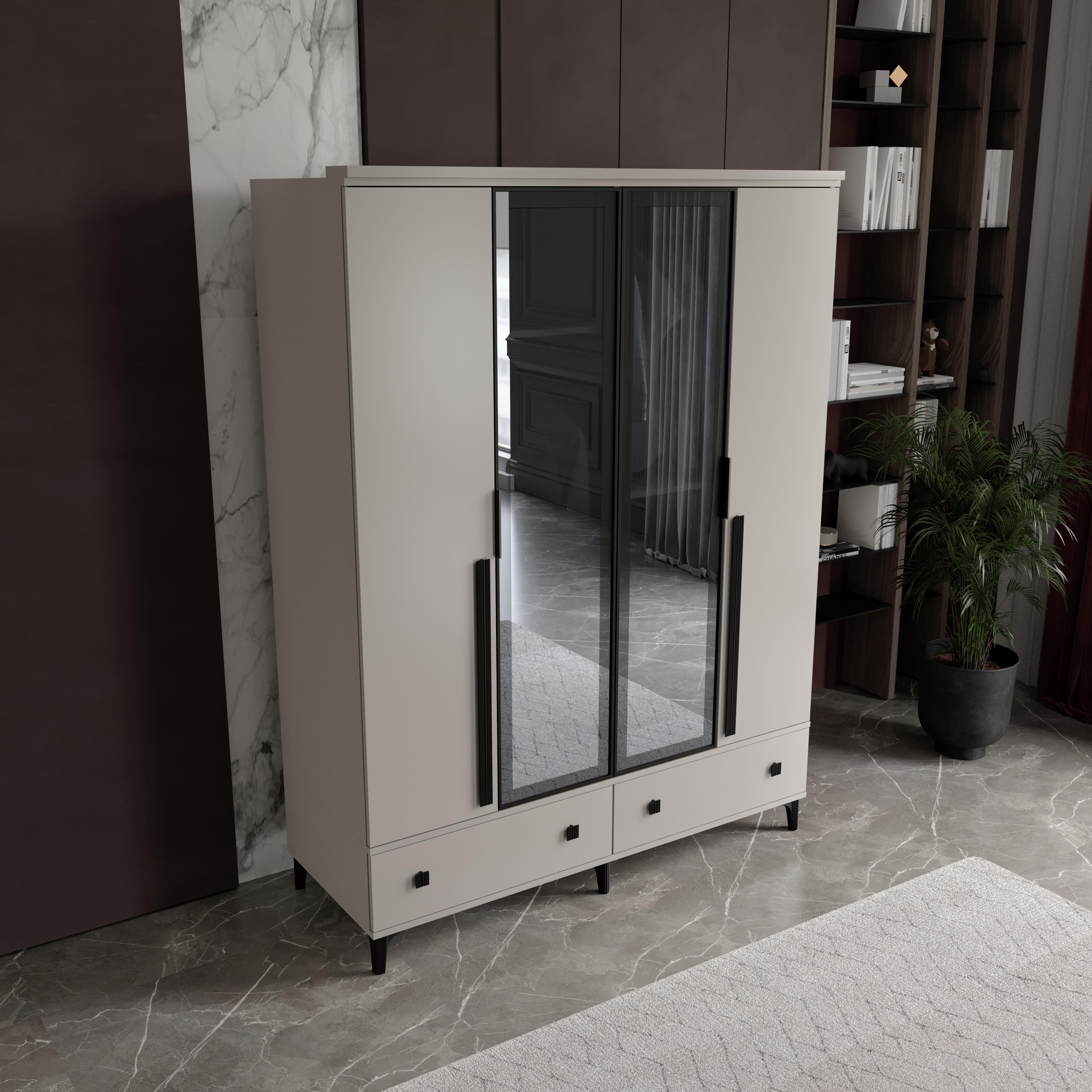  KONFOR 4 KAPILI DOLAP %100 MDF