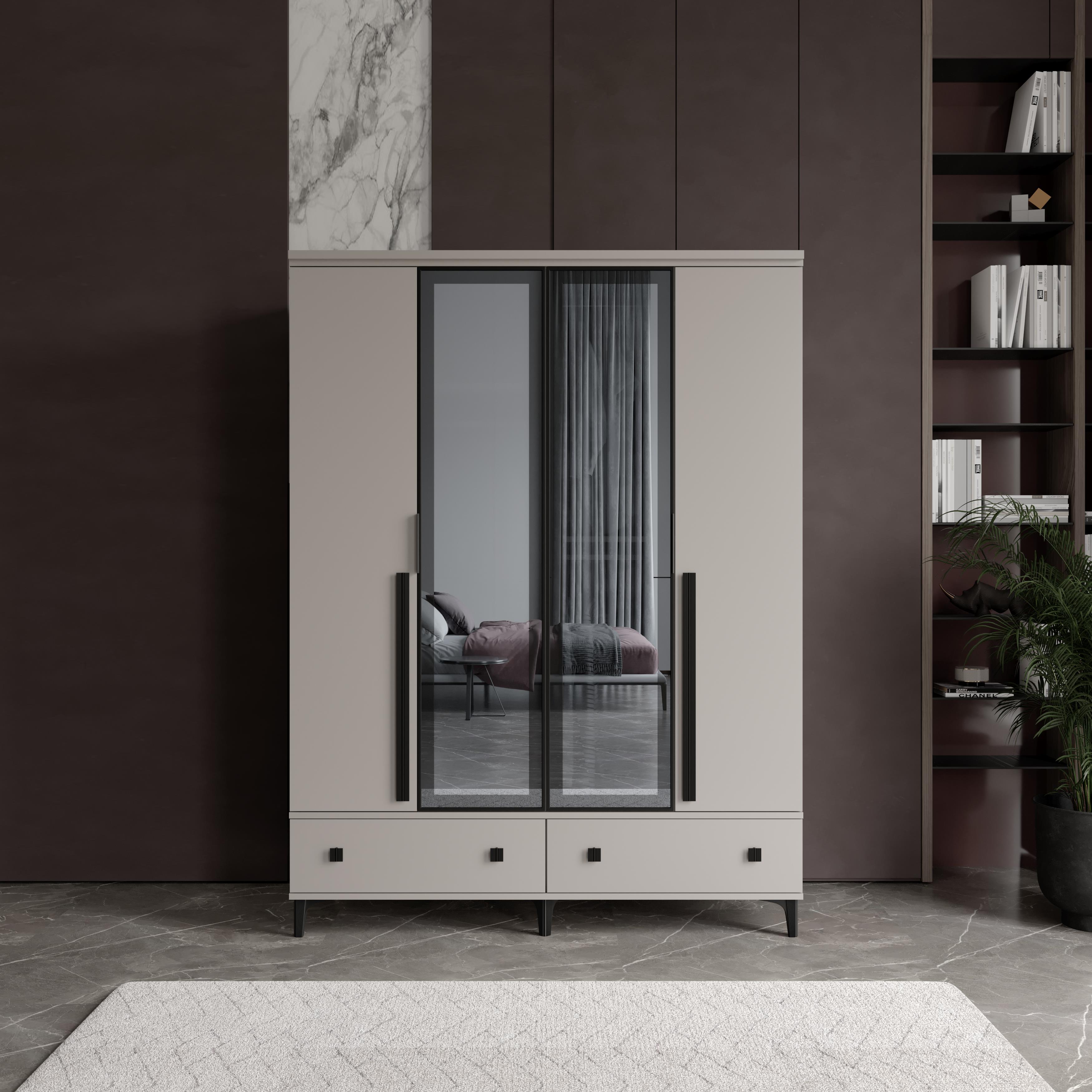  KONFOR 4 KAPILI DOLAP %100 MDF