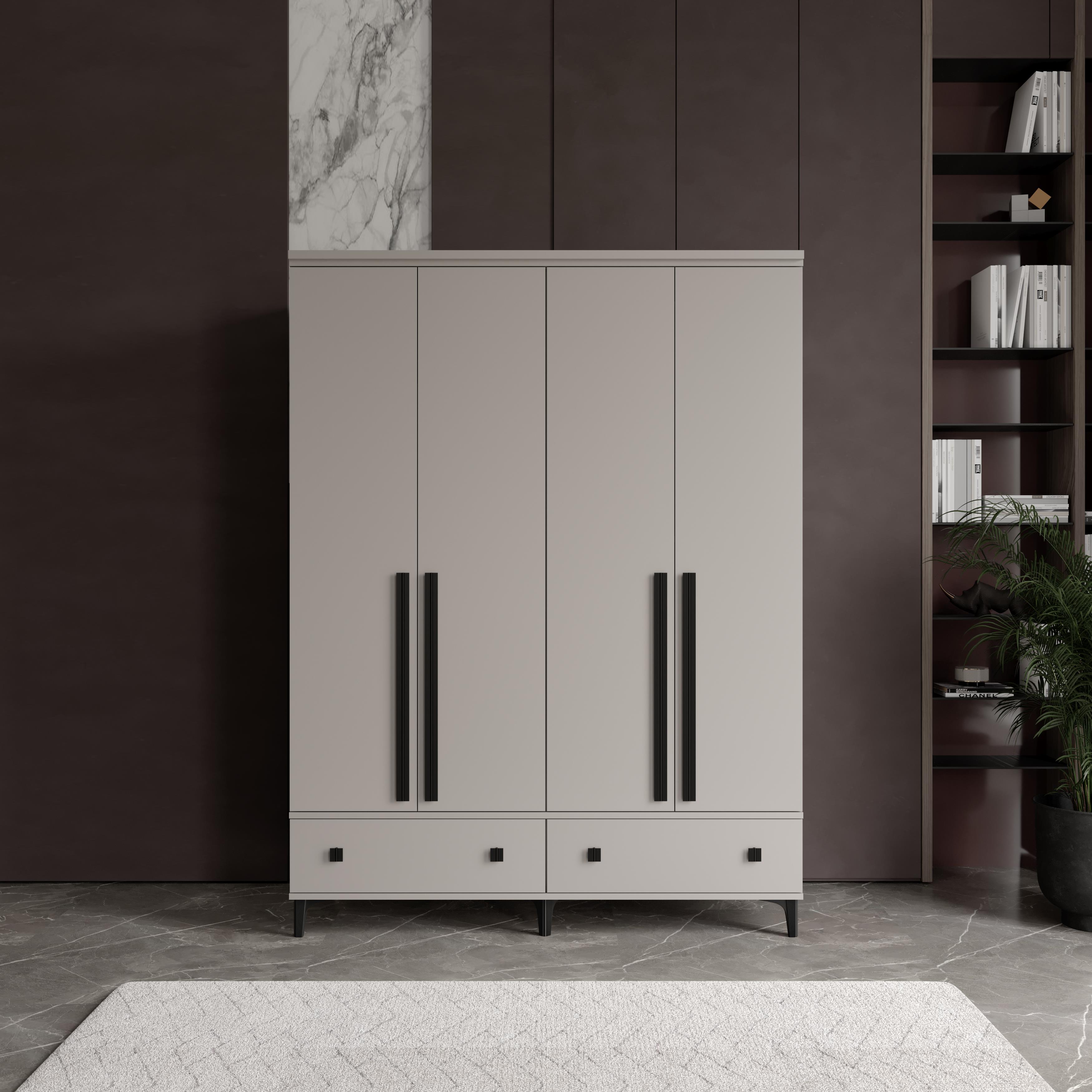  KONFOR 4 KAPILI DOLAP %100 MDF