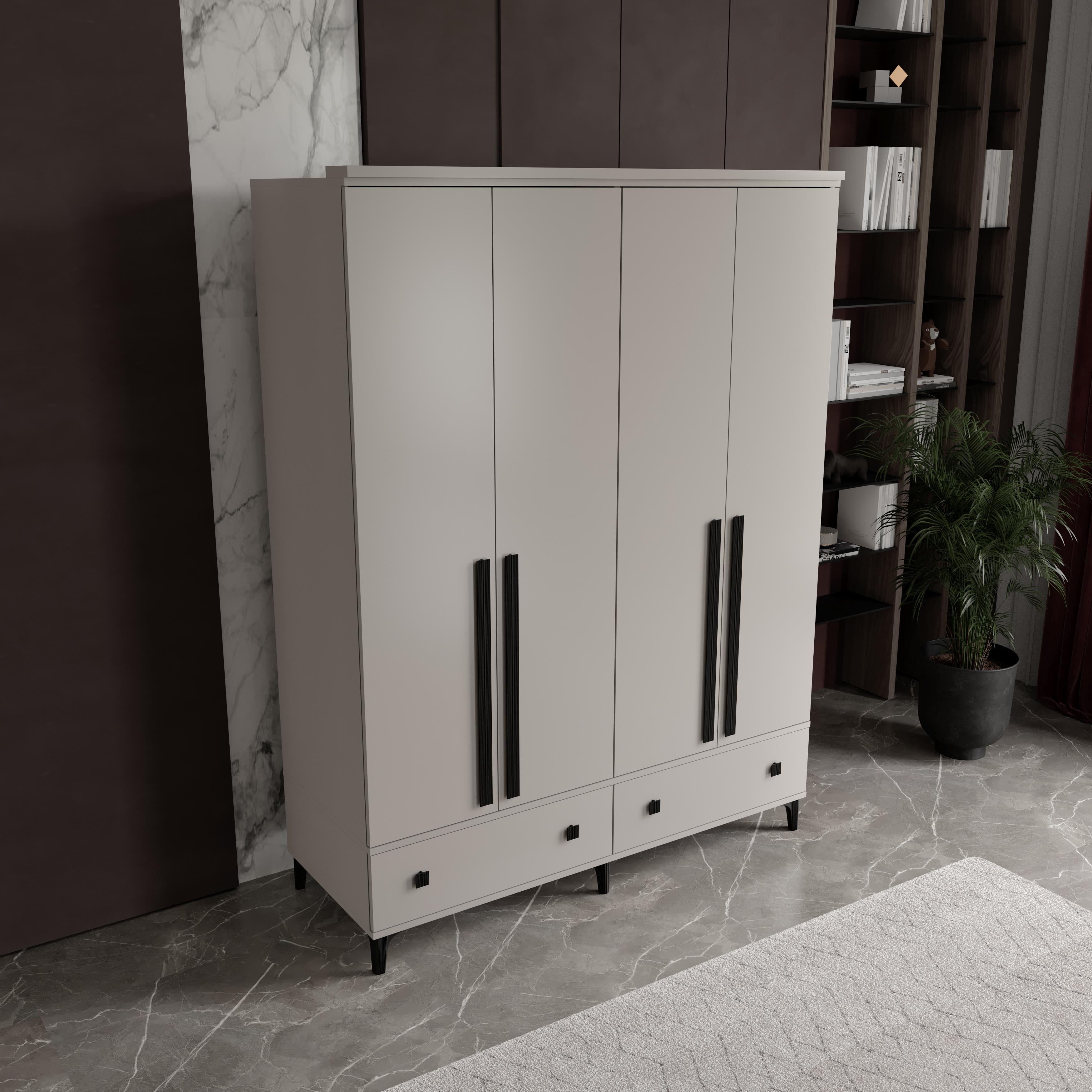  KONFOR 4 KAPILI DOLAP %100 MDF