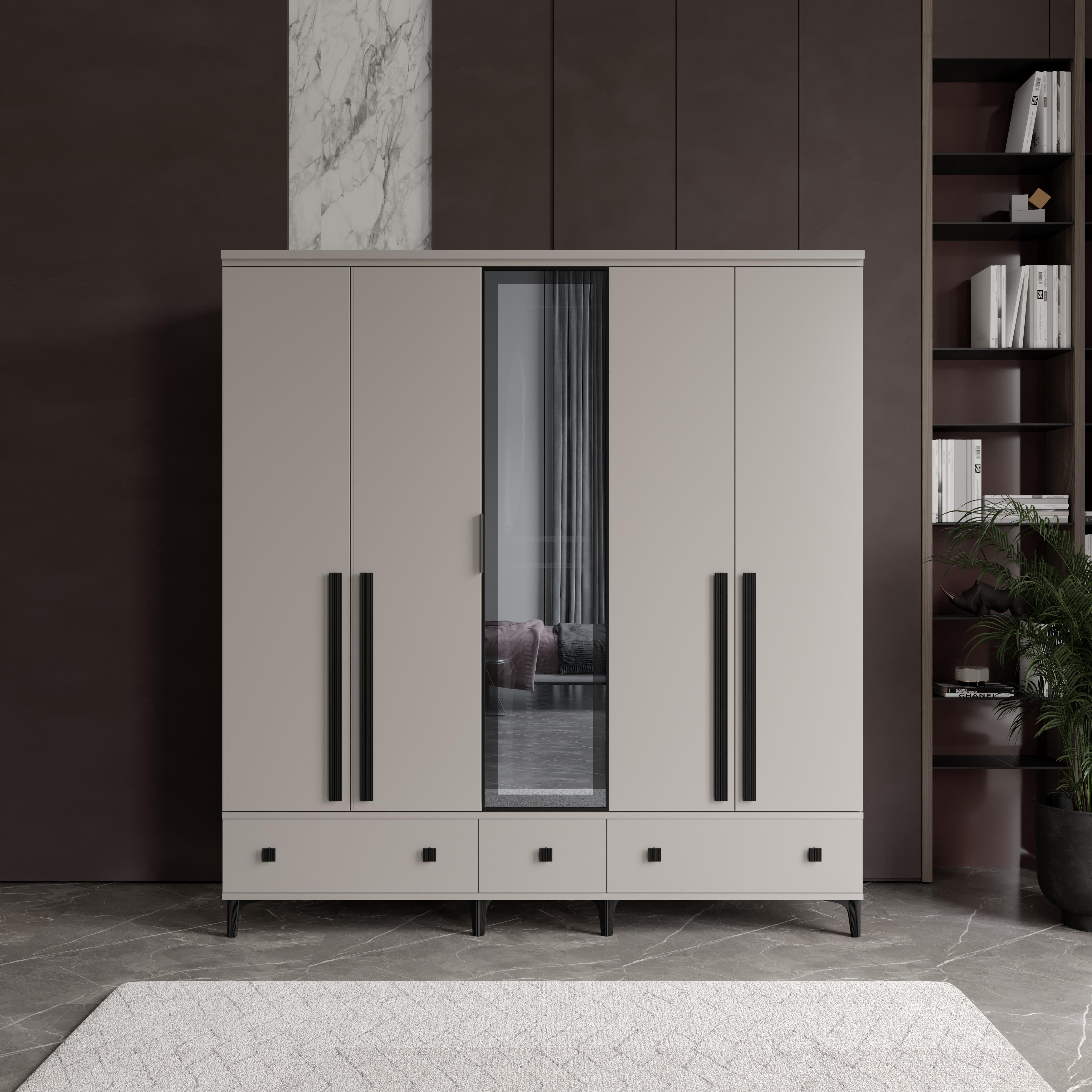  KONFOR 5 KAPILI DOLAP %100 MDF