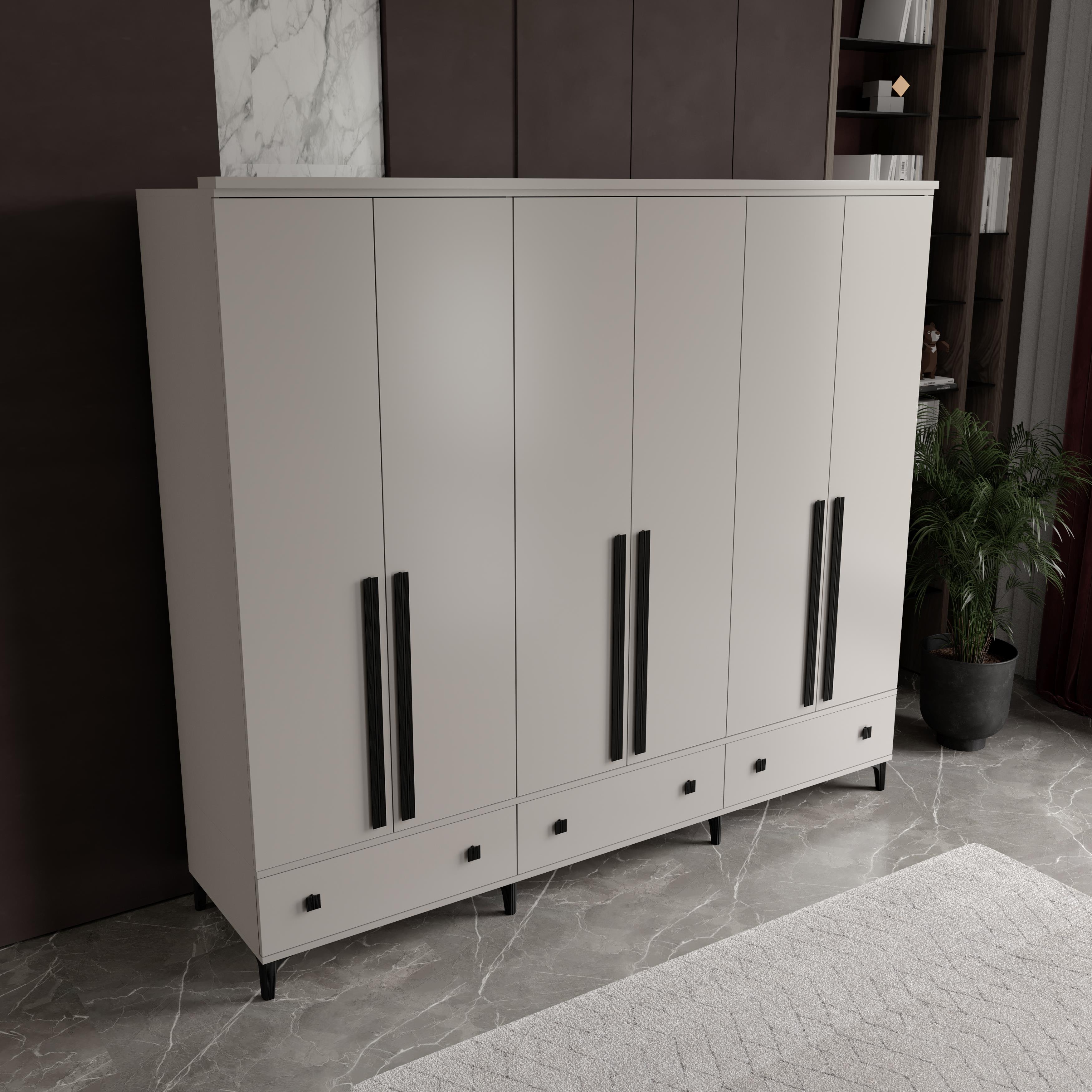  KONFOR 6 KAPILI DOLAP %100 MDF