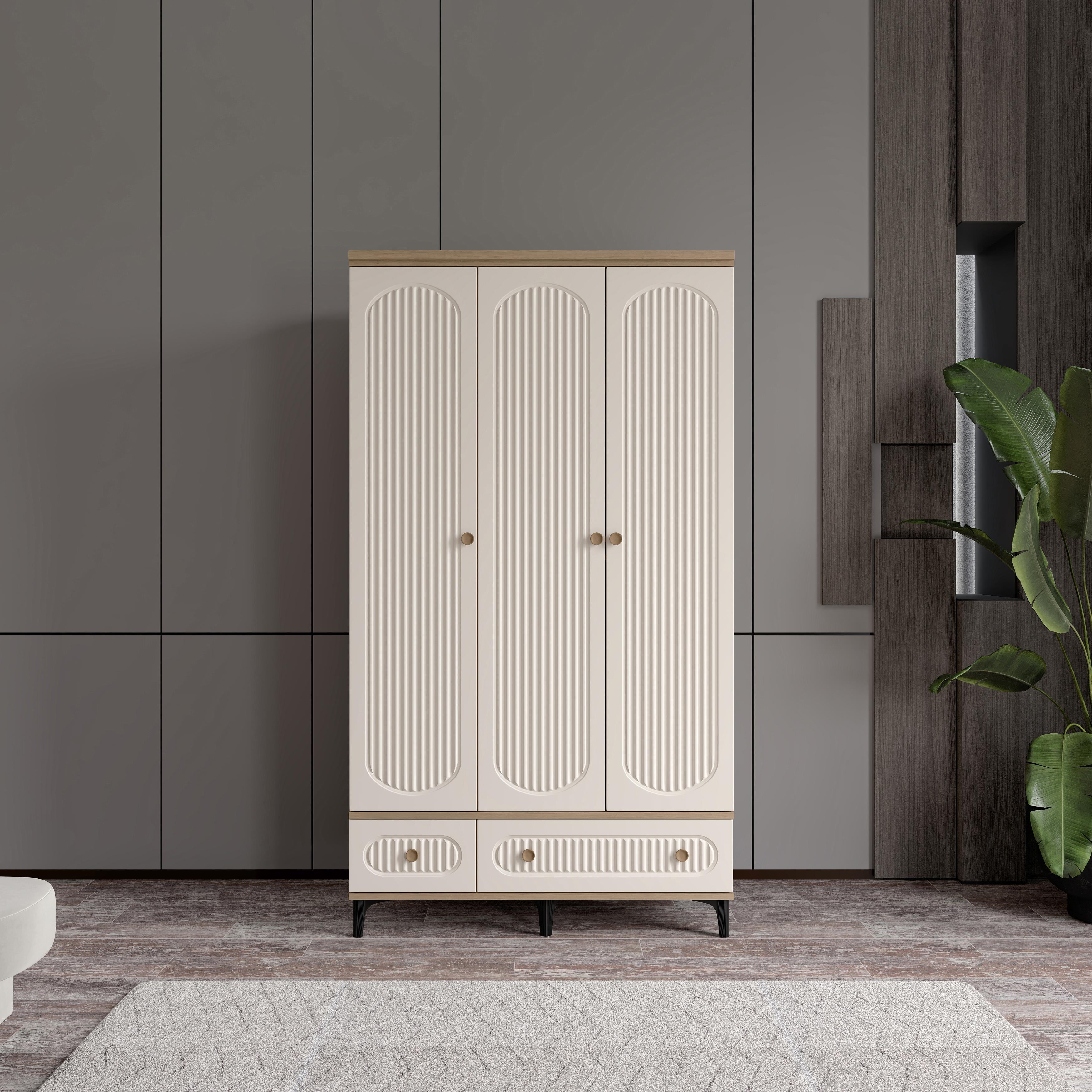  OSKAR 3 KAPILI DOLAP %100 MDF