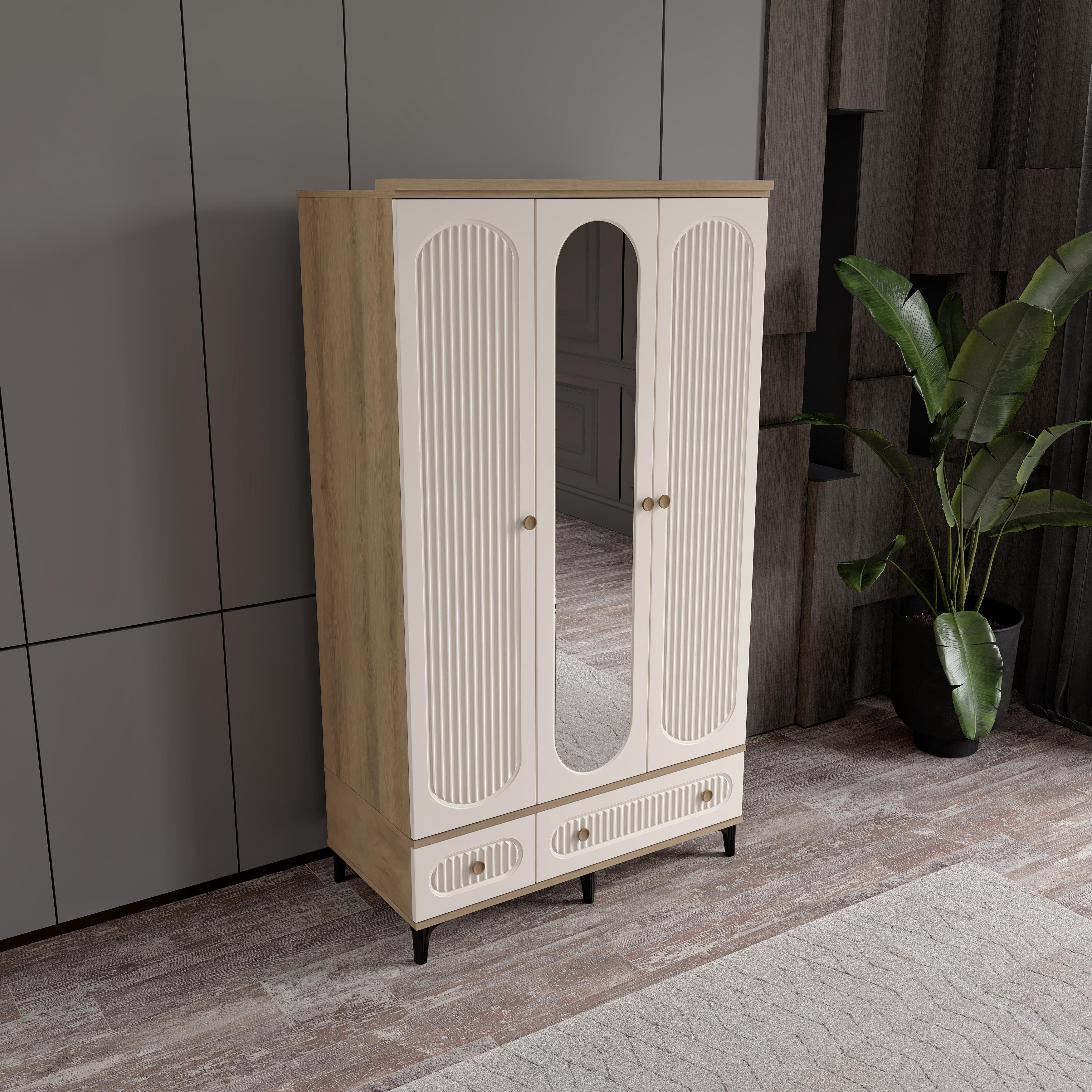  OSKAR 3 KAPILI DOLAP %100 MDF