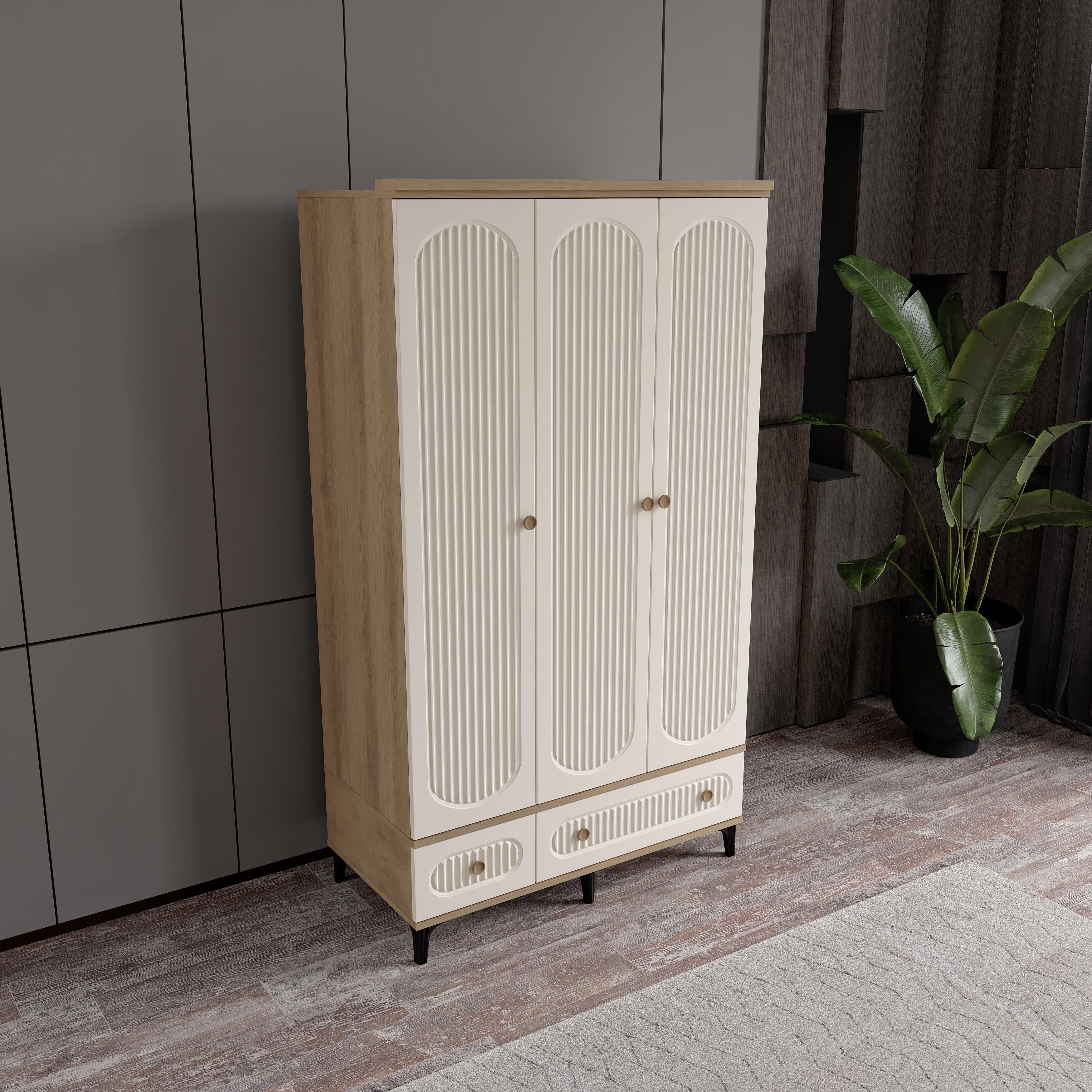  OSKAR 3 KAPILI DOLAP %100 MDF