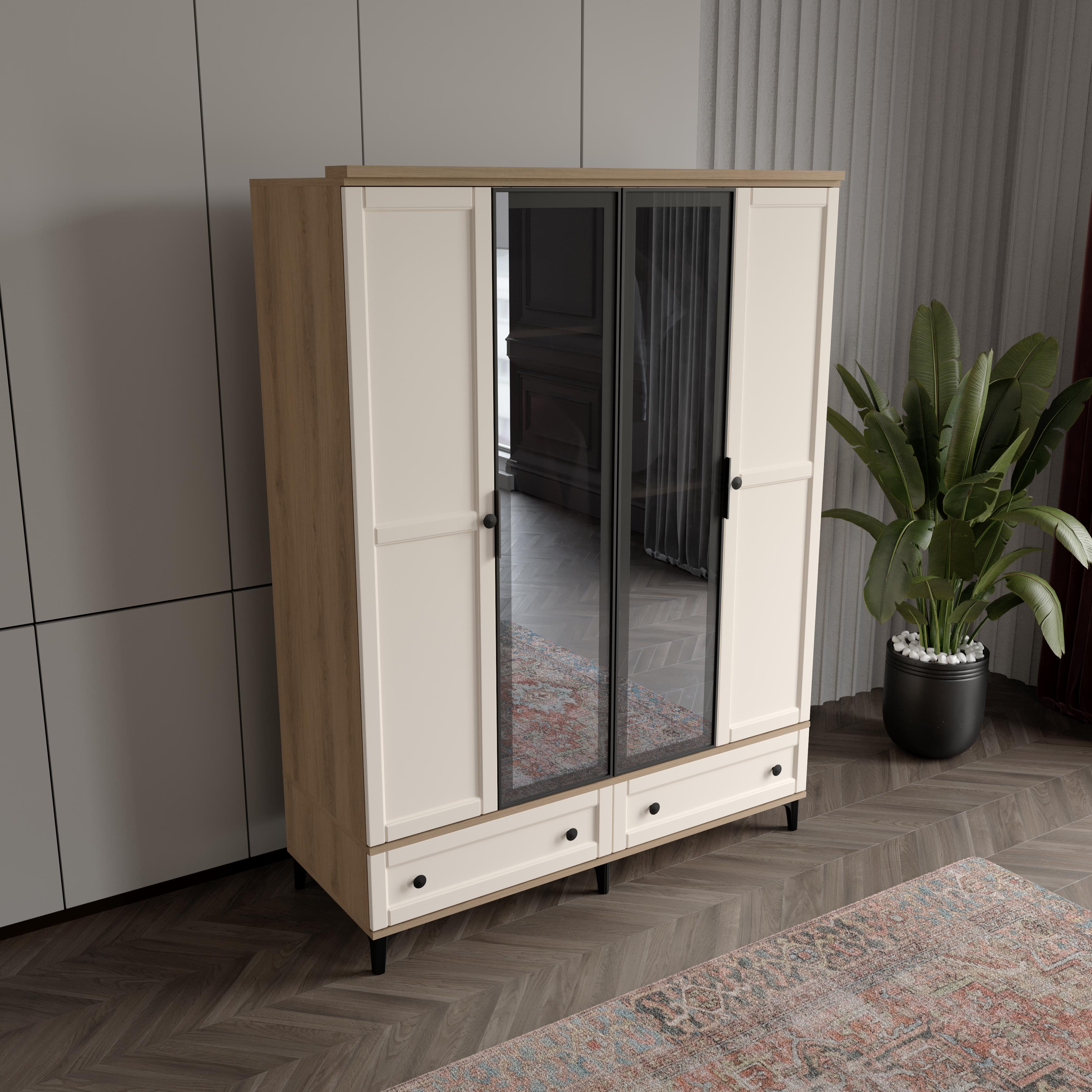  SARDUNYA 4 KAPILI DOLAP %100 MDF