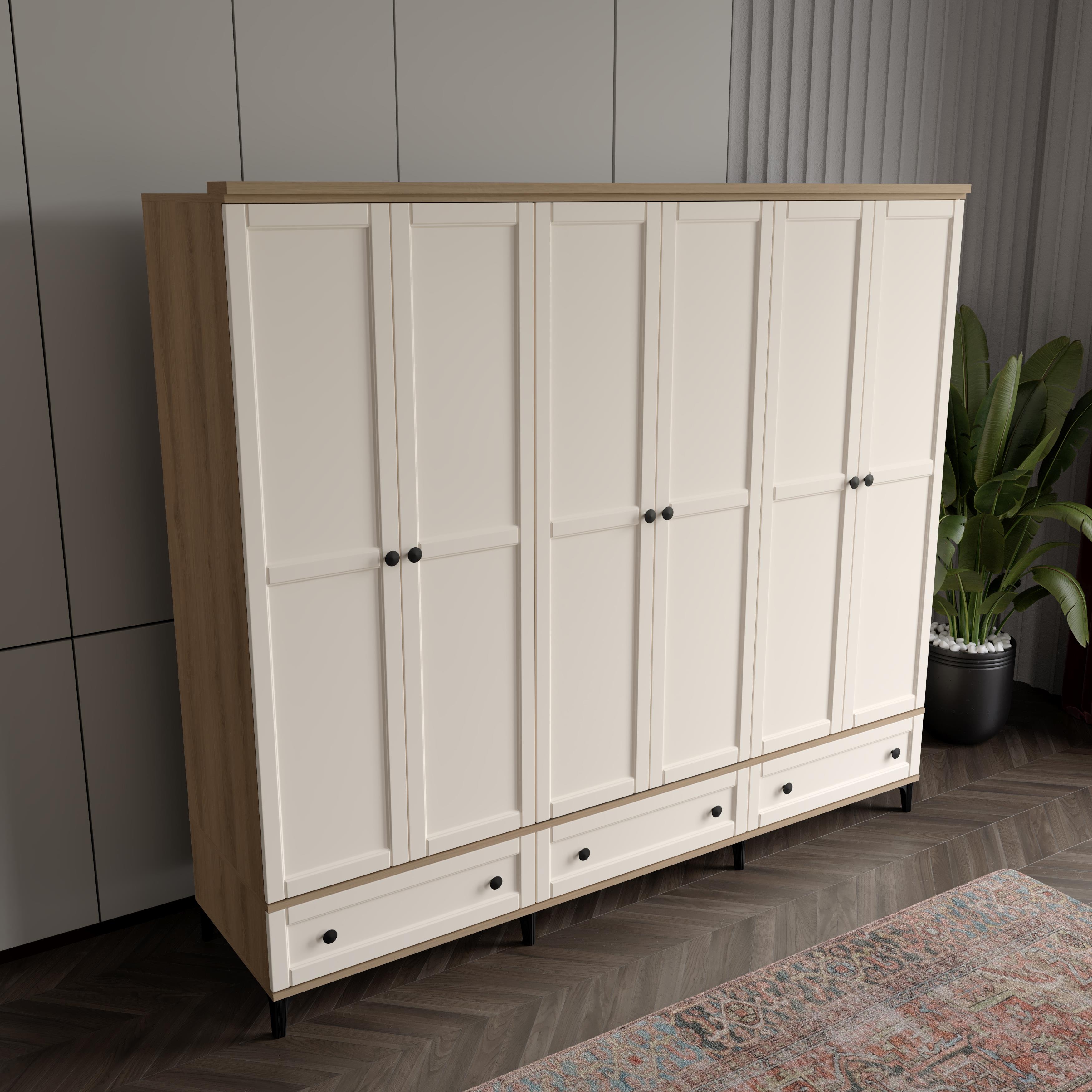  SARDUNYA 6 KAPILI DOLAP %100 MDF
