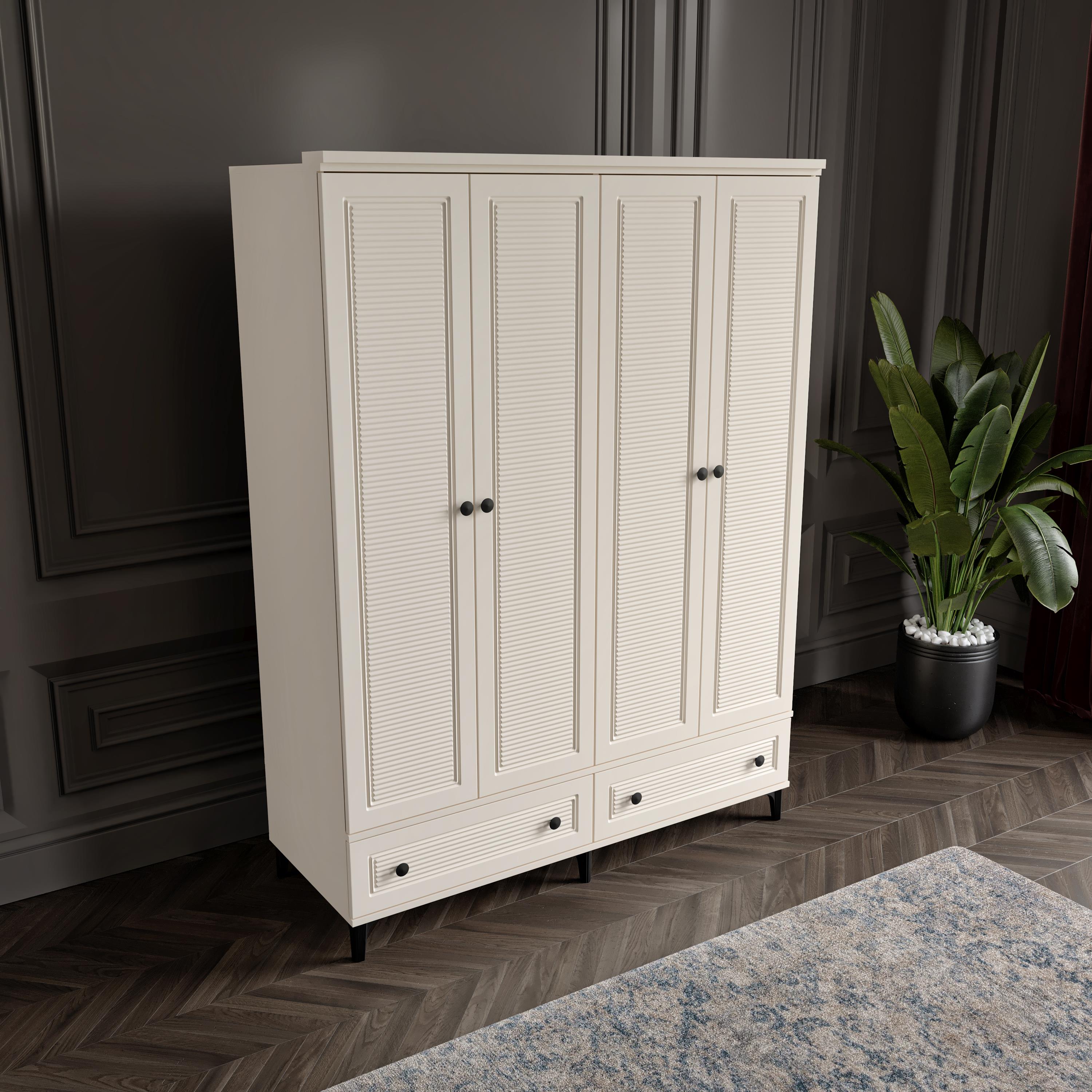  ZÜHRE 4 KAPILI DOLAP %100 MDF