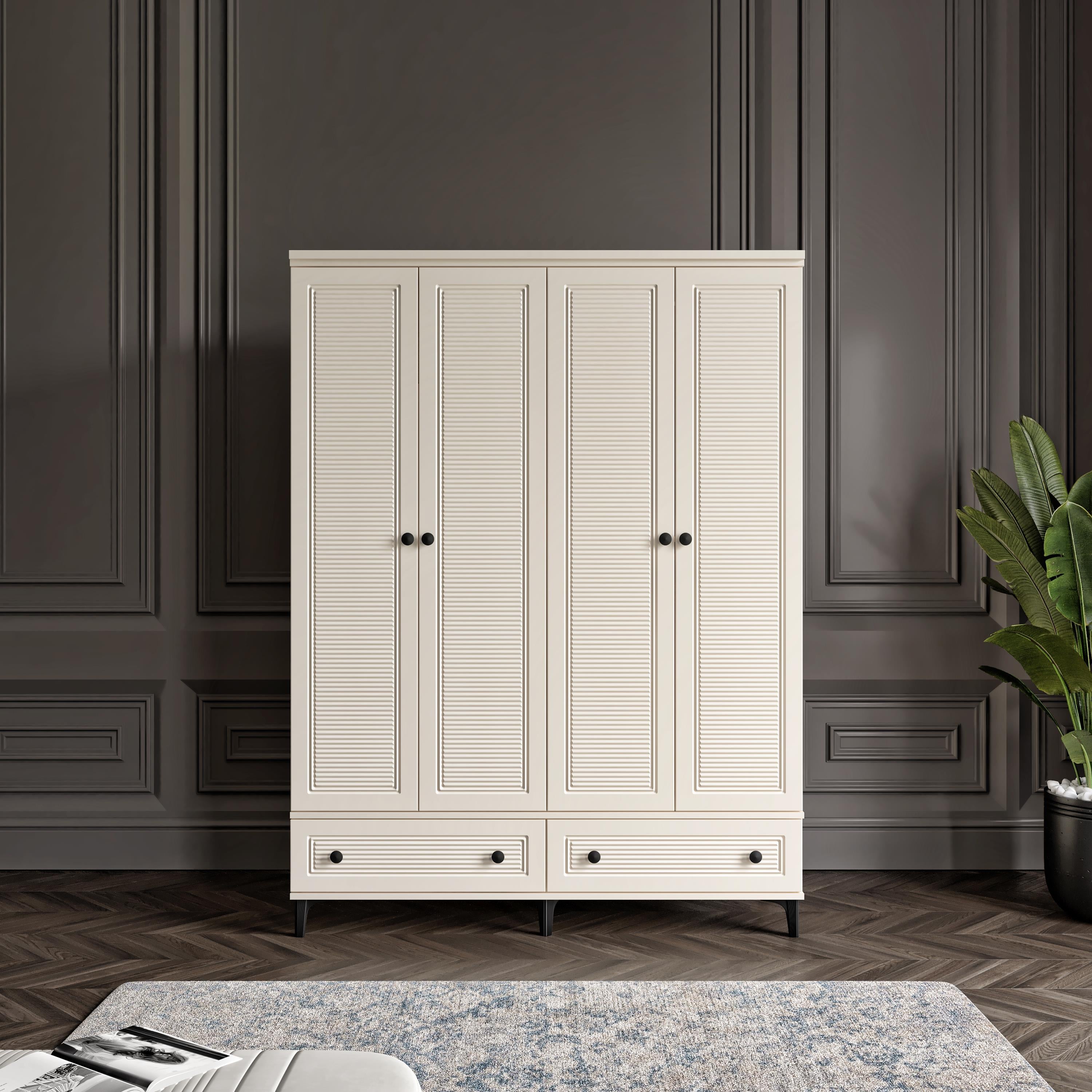  ZÜHRE 4 KAPILI DOLAP %100 MDF