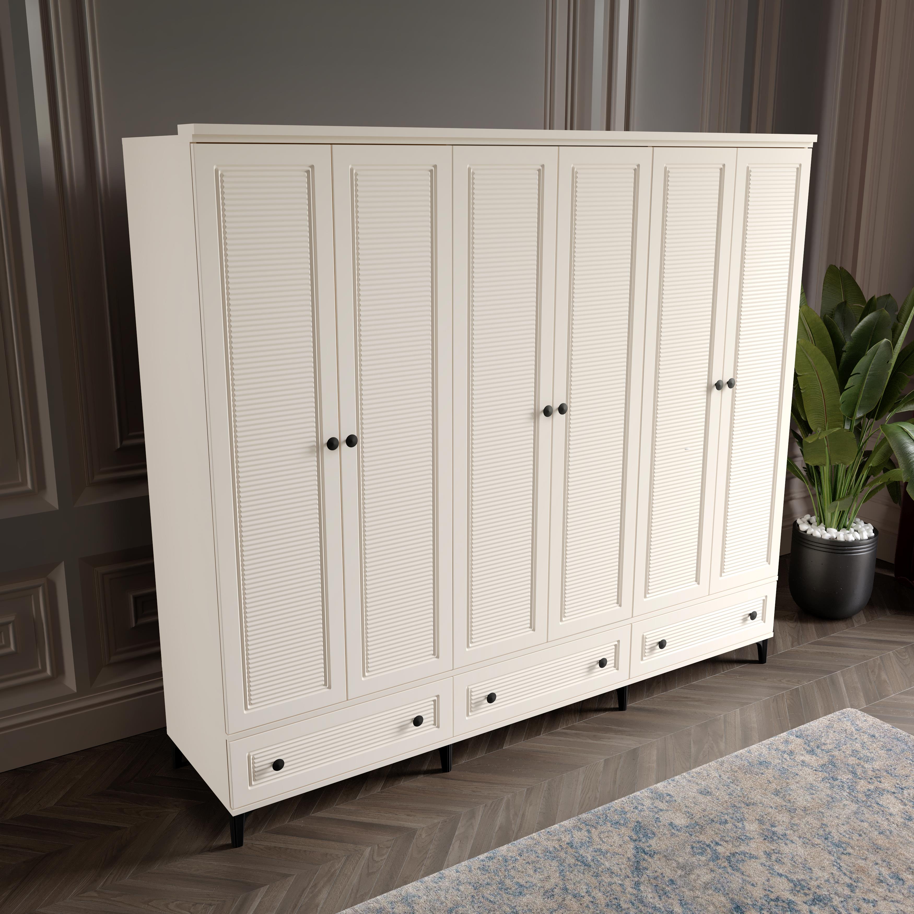  ZÜHRE 6 KAPILI DOLAP %100 MDF