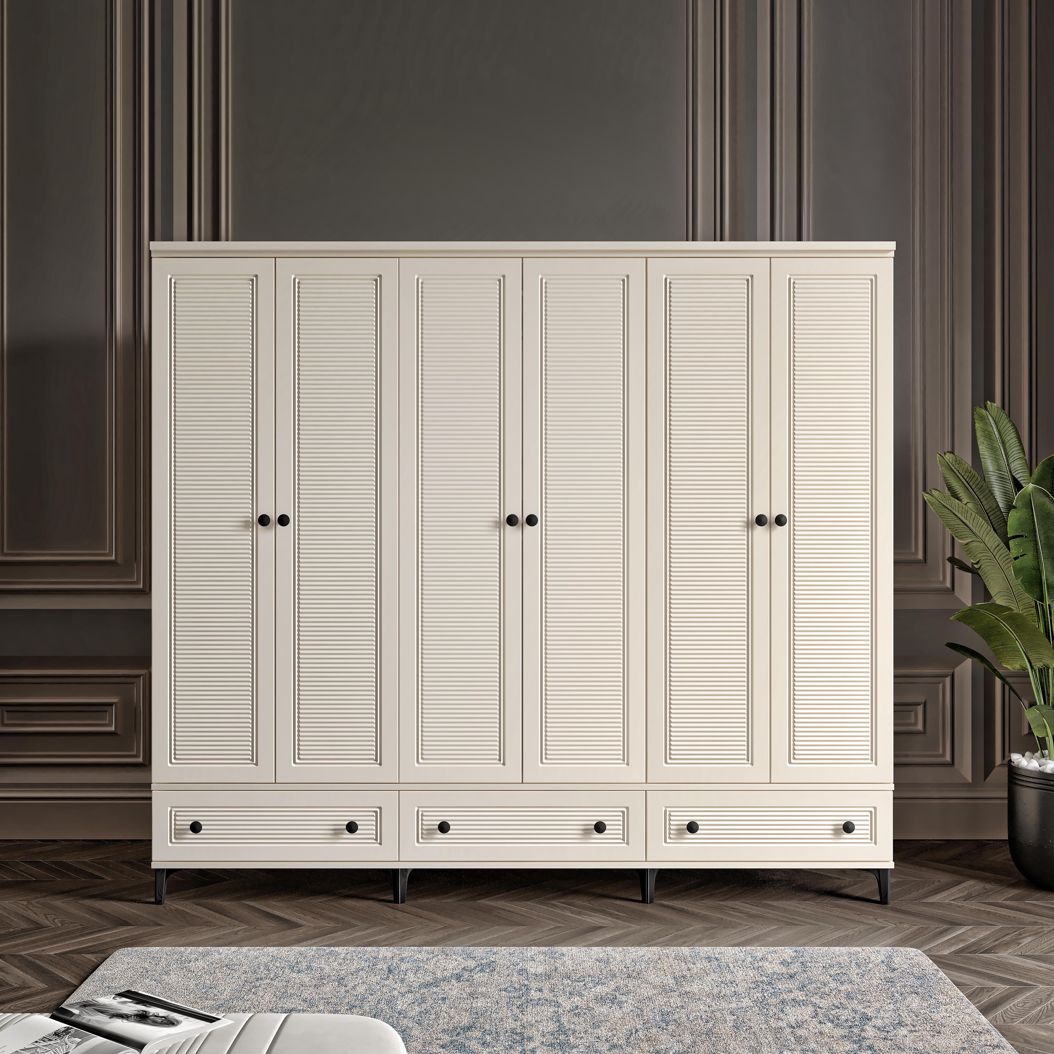  ZÜHRE 6 KAPILI DOLAP %100 MDF
