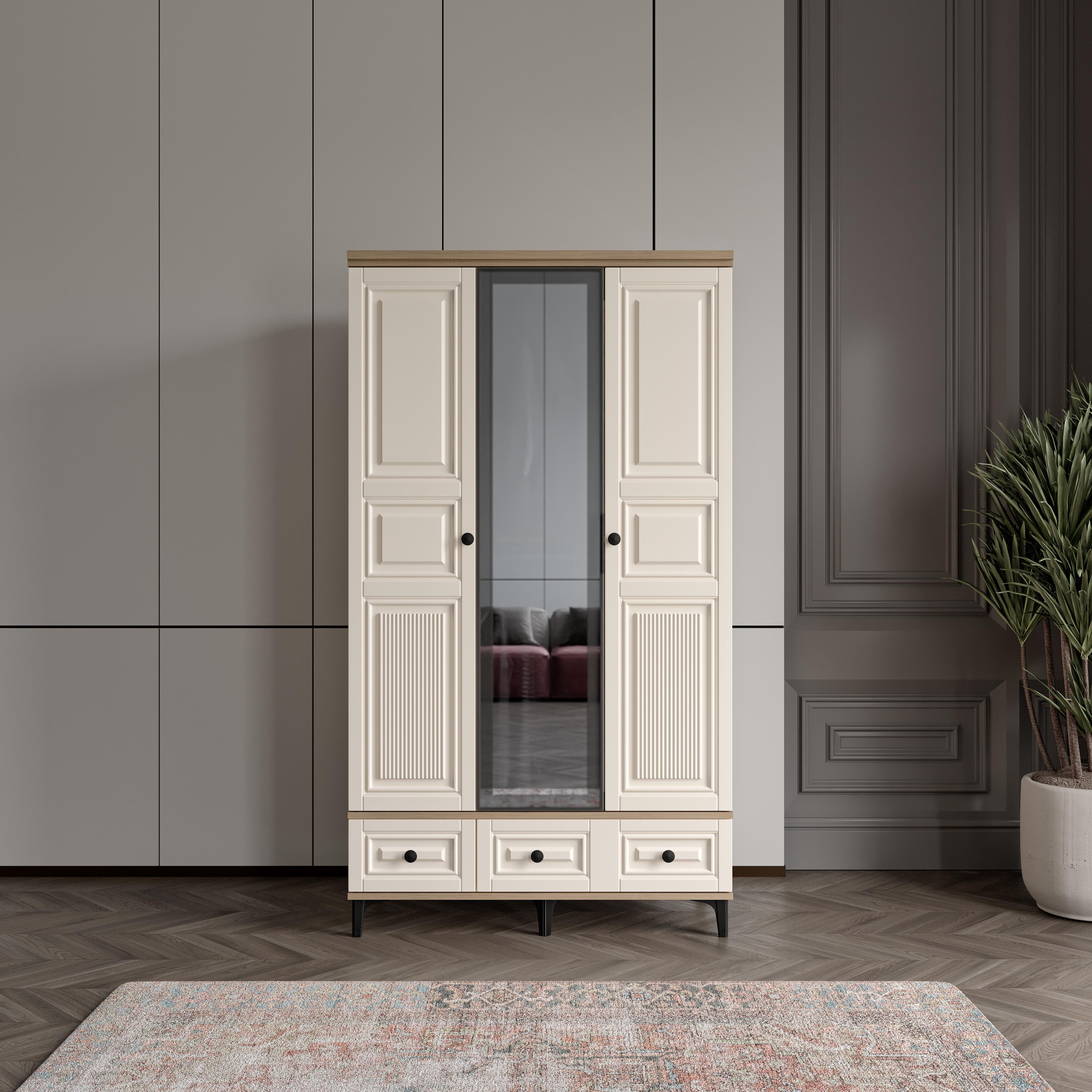  ZÜMER 3 KAPILI DOLAP %100 MDF