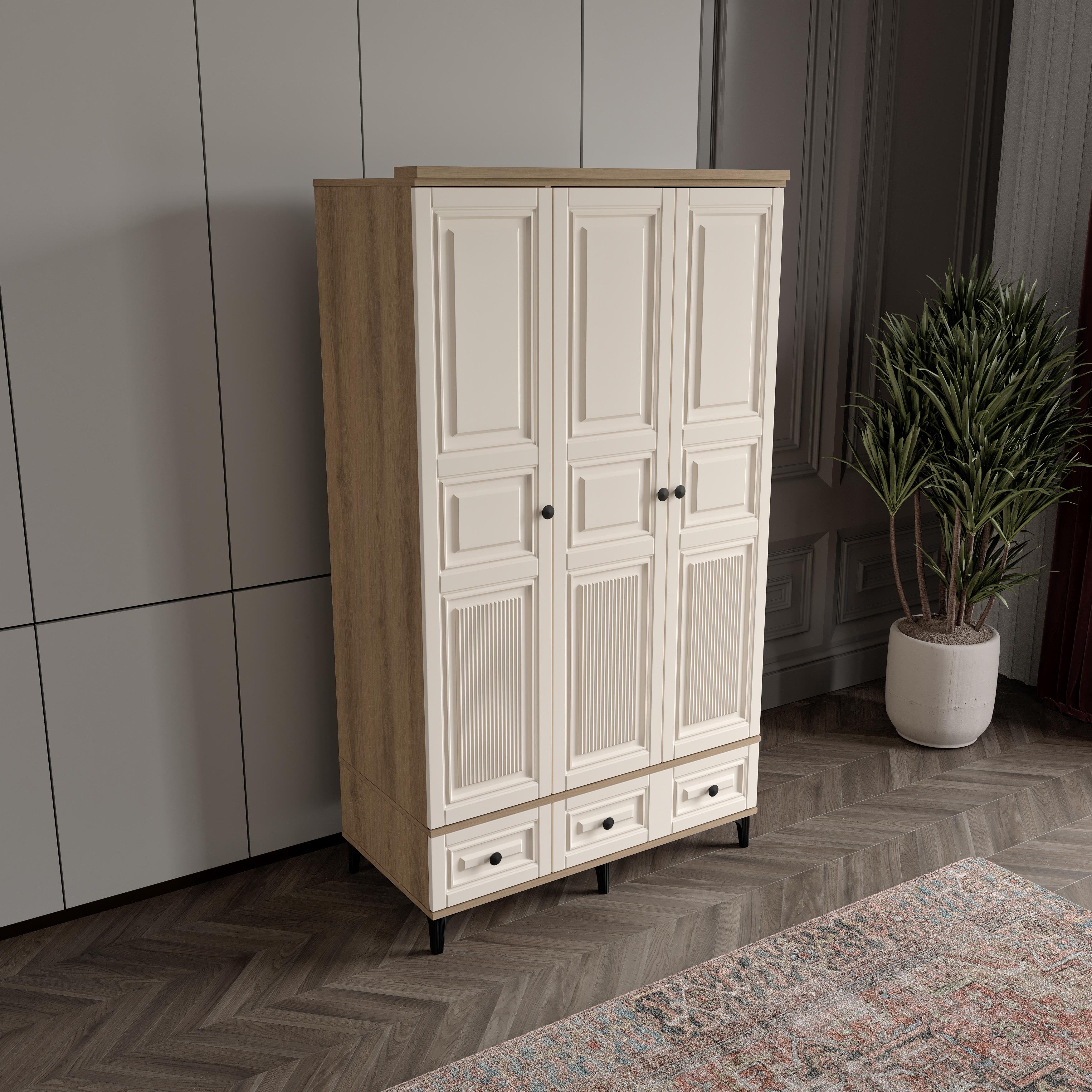  ZÜMER 3 KAPILI DOLAP %100 MDF
