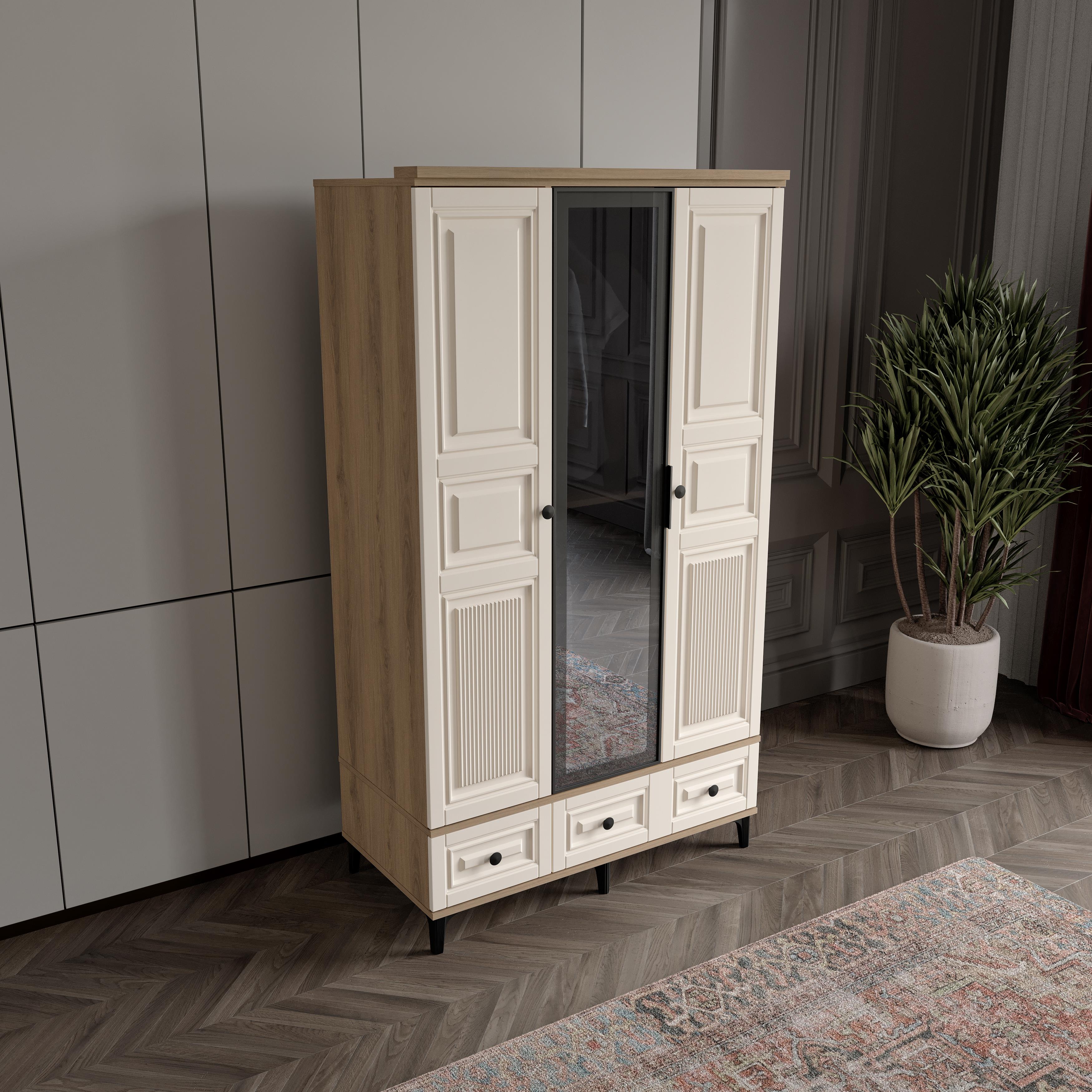  ZÜMER 3 KAPILI DOLAP %100 MDF