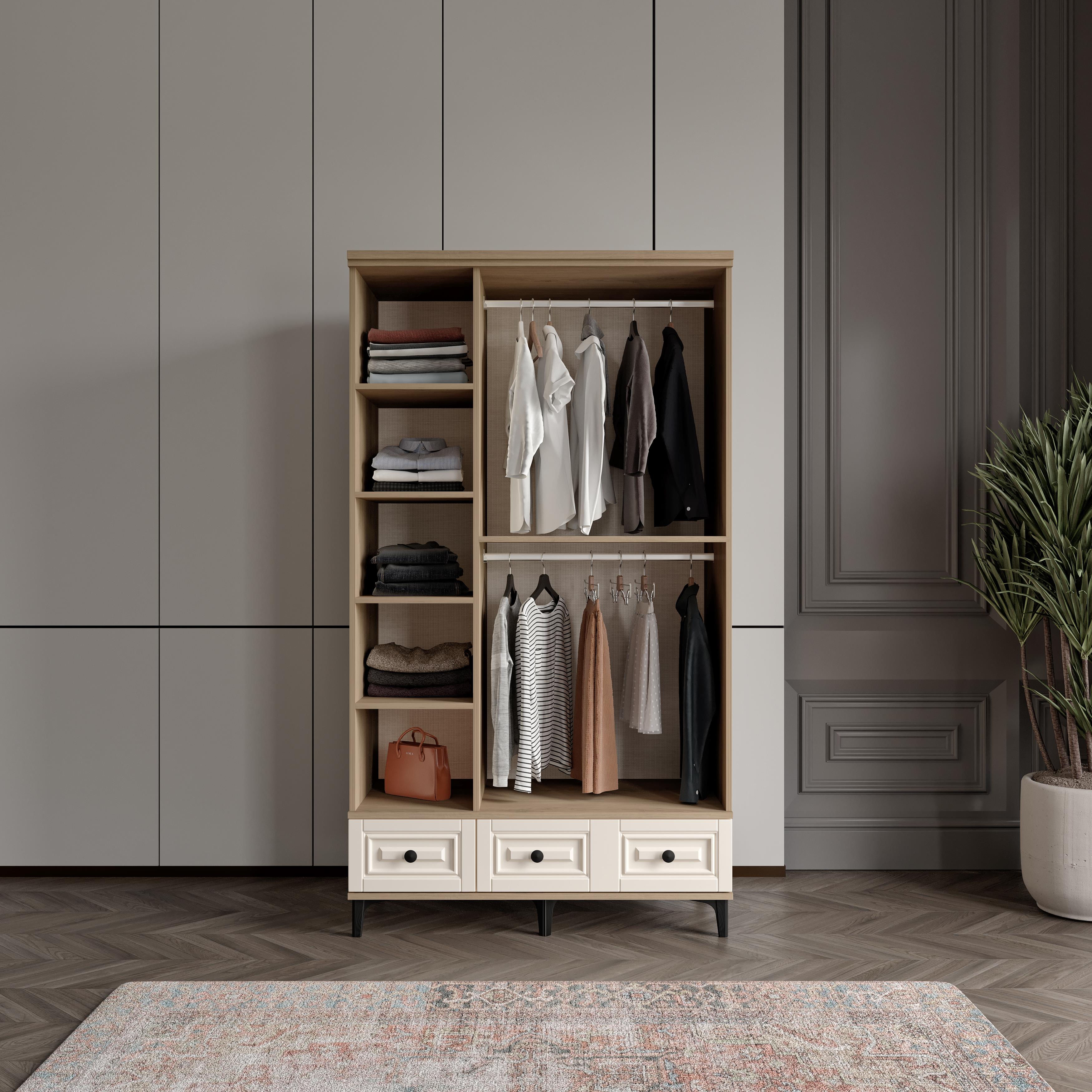  ZÜMER 3 KAPILI DOLAP %100 MDF