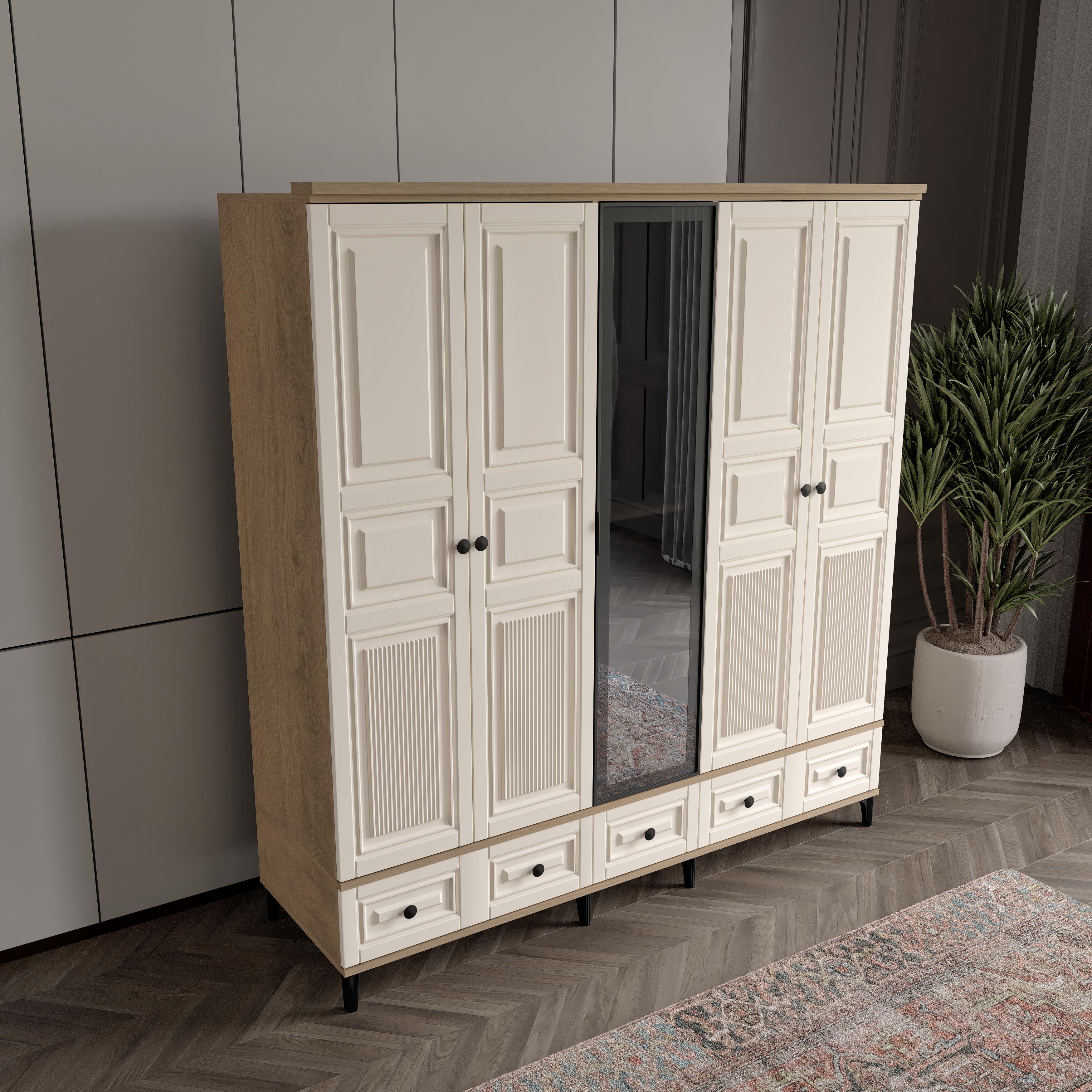  ZÜMER 5 KAPILI DOLAP %100 MDF