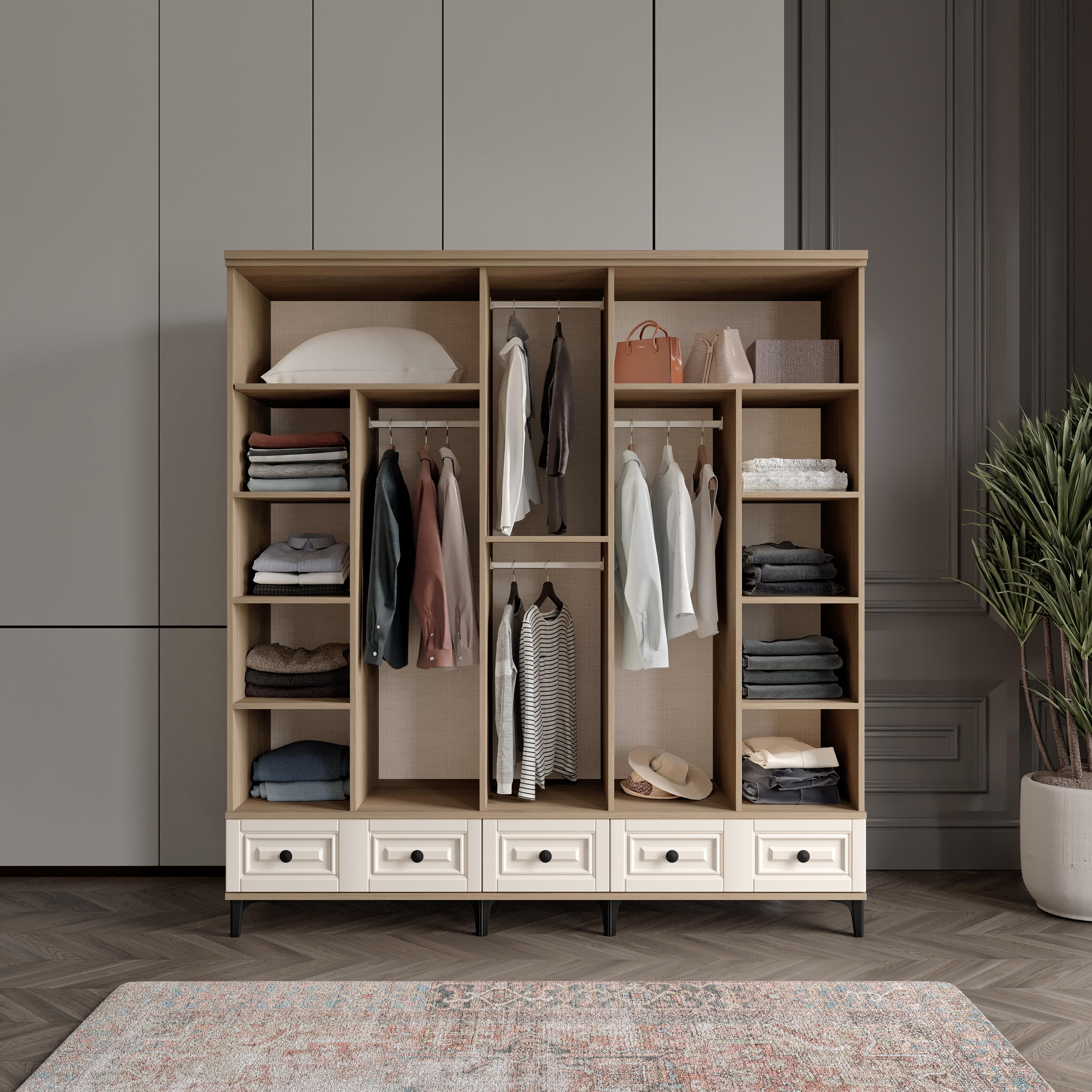  ZÜMER 5 KAPILI DOLAP %100 MDF