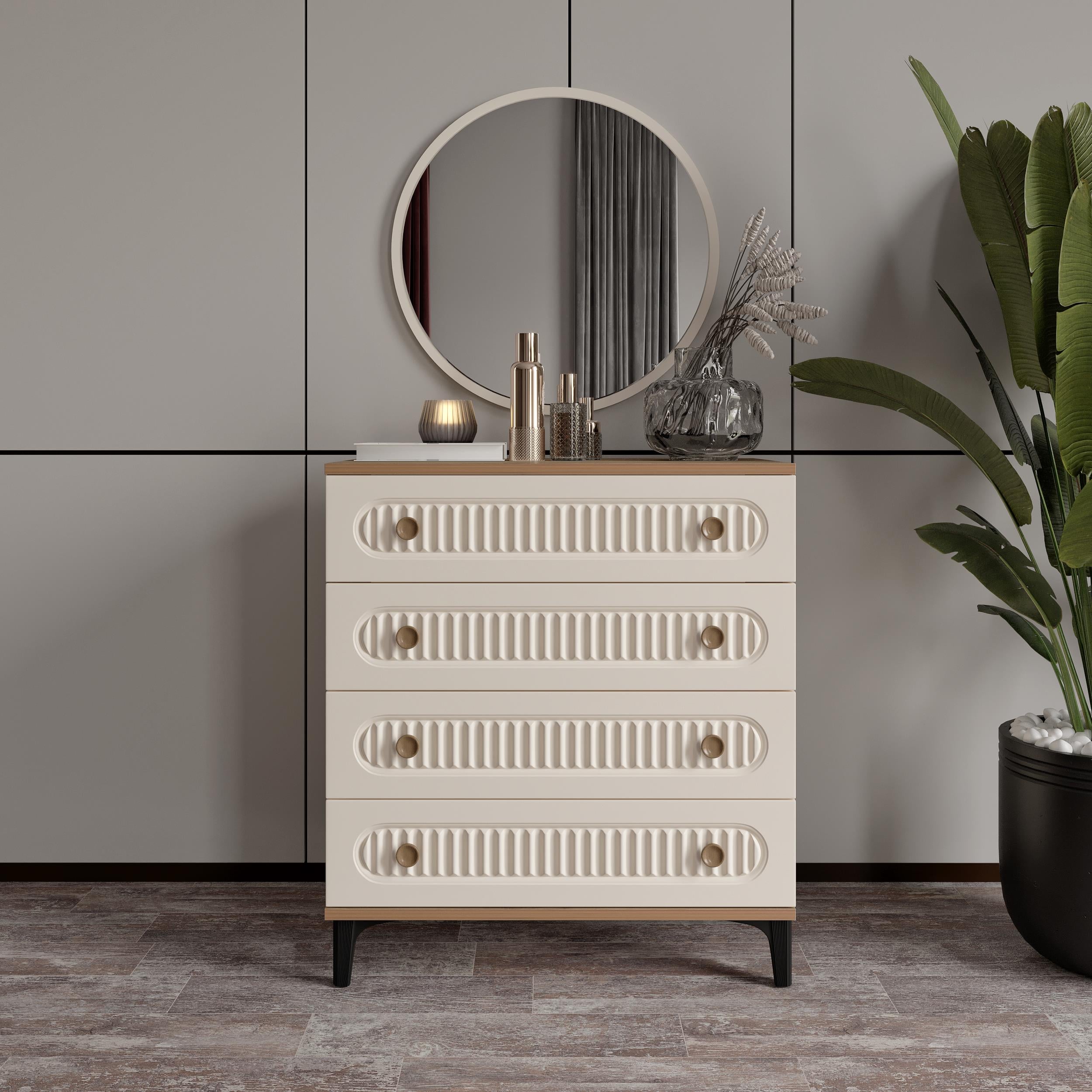KİSRA AYNALI ŞİFONYER %100 MDF