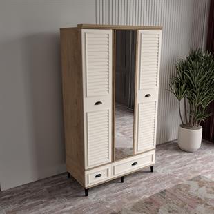  ÇAKRA 3 KAPILI DOLAP %100 MDF