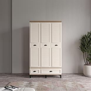  ÇAKRA 3 KAPILI DOLAP %100 MDF