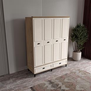  ÇAKRA 4 KAPILI DOLAP %100 MDF