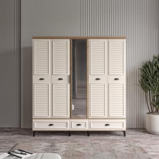  ÇAKRA 5 KAPILI DOLAP %100 MDF