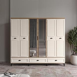  ÇAKRA 6 KAPILI DOLAP %100 MDF