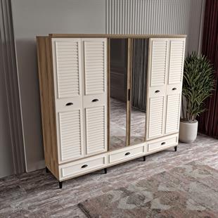  ÇAKRA 6 KAPILI DOLAP %100 MDF