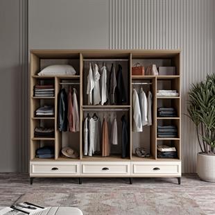  ÇAKRA 6 KAPILI DOLAP %100 MDF