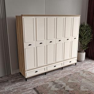  ÇAKRA 6 KAPILI DOLAP %100 MDF