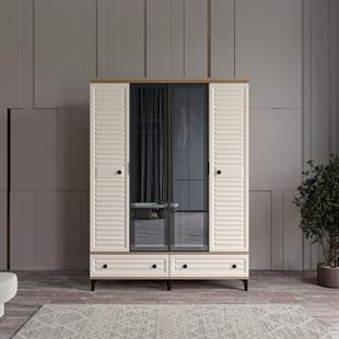  KİSRA 4 KAPILI DOLAP %100 MDF