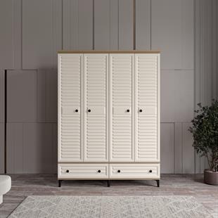  KİSRA 4 KAPILI DOLAP %100 MDF