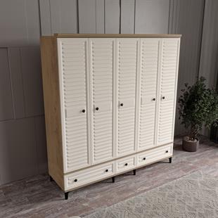  KİSRA 5 KAPILI DOLAP %100 MDF