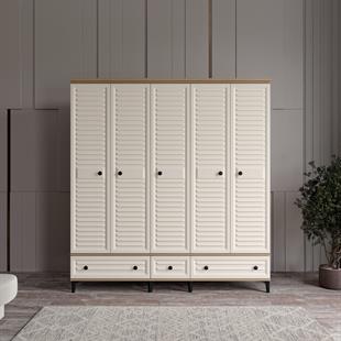  KİSRA 5 KAPILI DOLAP %100 MDF