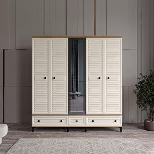  KİSRA 5 KAPILI DOLAP %100 MDF