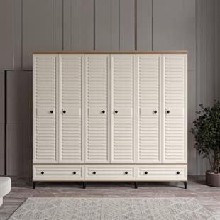  KİSRA 6 KAPILI DOLAP %100 MDF