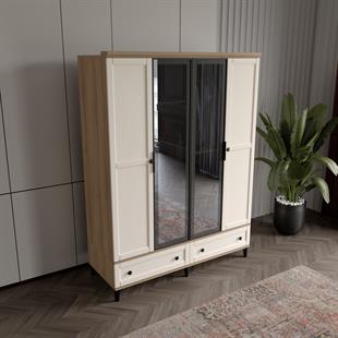  SARDUNYA 4 KAPILI DOLAP %100 MDF