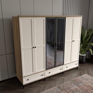  SARDUNYA 6 KAPILI DOLAP %100 MDF