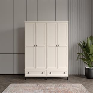  SARDUNYA AYTAŞI 4 KAPILI DOLAP %100 MDF