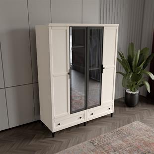  SARDUNYA AYTAŞI 4 KAPILI DOLAP %100 MDF