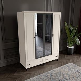  ZÜHRE 4 KAPILI DOLAP %100 MDF