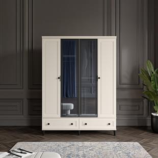  ZÜHRE 4 KAPILI DOLAP %100 MDF