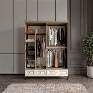  ZÜMER 4 KAPILI DOLAP %100 MDF