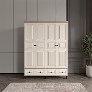  ZÜMER 4 KAPILI DOLAP %100 MDF