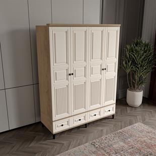  ZÜMER 4 KAPILI DOLAP %100 MDF