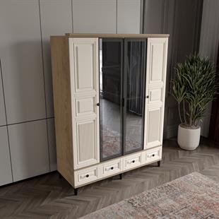  ZÜMER 4 KAPILI DOLAP %100 MDF