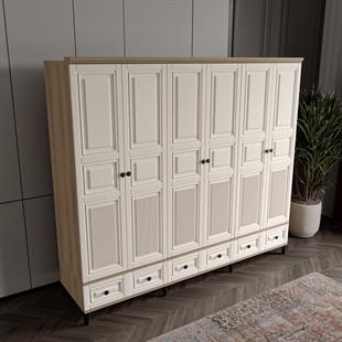  ZÜMER 6 KAPILI DOLAP %100 MDF